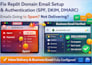 fix replit email setup domain email auth spf dkim dmarc business email configure